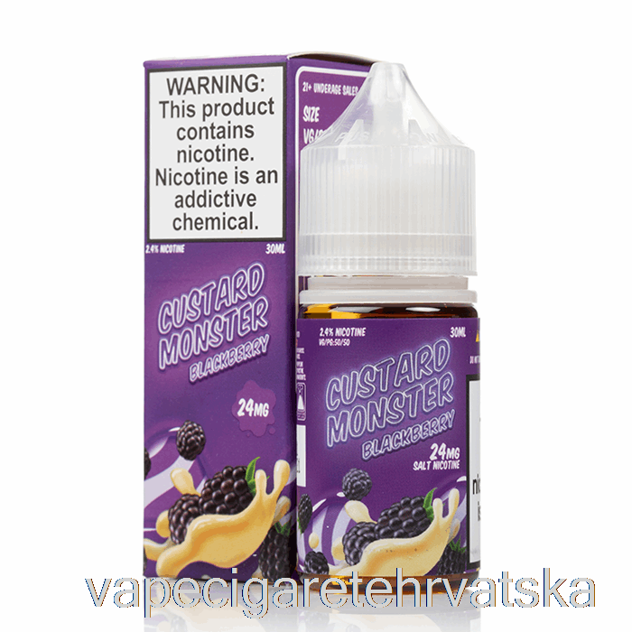 Vape Hrvatska Blackberry - Custard Monster Salts - 30ml 48mg